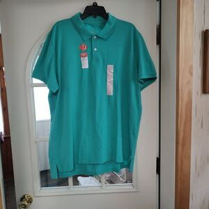 New St John's Bay Green Super Soft Comfort Flex Polo Quick Dri Easy Care Mens XL